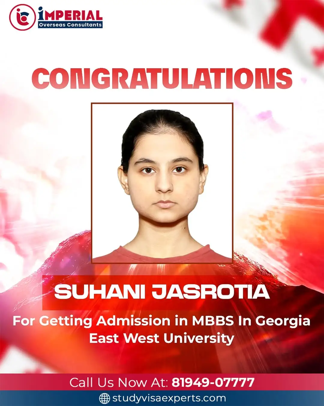 Suhani Jasrotia - Visa Approved for Georgia